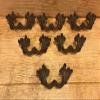 Cast Iron Reproduction Ornate Leaf Drawer Pulls (Set of Six) 52378 view 1