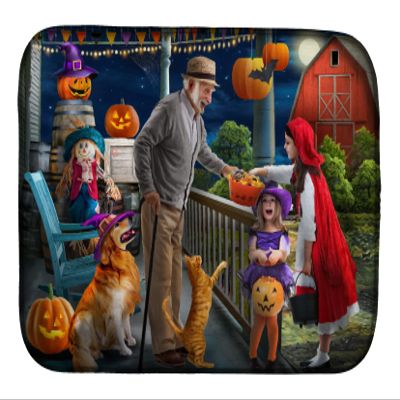 Caroline's Treasures PTW2072DDM Halloween at Grandpa's Golden Retriever Dish Drying Mat Absorbent Dish Drying Mat Pad for Kitchen Counter Dish Drainer Mat for Countertop, 14 x 21", Multicolor