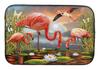 Caroline's Treasures PRS4054DDM Flamingos Dish Drying Mat Absorbent Dish Drying Mat Pad for Kitchen Counter Dish Drainer Mat for Countertop, 14 x 21", Multicolor view 1