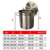 304 Stainless Steel Soup Pot, Catering/Household Thickened Soup Pot With Lid, Cooking Pot For Gas Stove/induction Cooker (15-80L) (Size : 15L) view 2