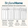 BrylaneHome Poly Cotton Canvas Tab-Top Panel - 48" W 84" L, Charcoal view 4