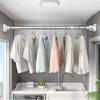 CXYGZLJ Square Foot Board Shower Curtain Pole 50-260cmStainless Steel Long Metal Tension Rod with No Drilling 24 Mm Pipe Diameter Suitable for Hanging Clothes, Towels, Shower Curtains, Etc Pull Rod view 2
