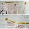 CXYGZLJ Curved Arch Shower Curtain Rod Rail,No Drill Shower Curtain Tension Rod,304 Stainless Steel(GoldenShower Curtain Ring Pull Rod (Size : 80x100cm) view 3