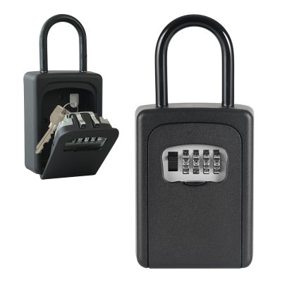 CARL Office Equipment CKB-S01-K Key Box, Key Storage Box, Key Security, 4-Digit Combination Lock, Hanging Type, Black, Japanese Manufacturer