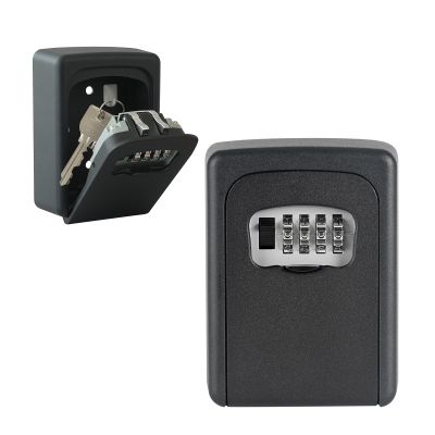 CARL Office Equipment CKB-S02-K Key Box, Key Storage Box, Key Security, 4-Digit Combination Lock, Wall-Mounted Type, Black, Japanese Manufacturer