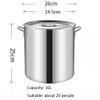 304 Stainless Steel Stock Pot, Commercial/Household Thickened Large Soup Pot With Lid, Cooking Pot For Gas Stove/induction Cooker (6-70L) (Size : 10L) view 2