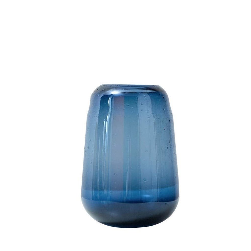 Creative Blue Vase, Living Room Home Decoration Corridor Entrance Hotel Reception Decorative Vase Banquet Table Flower Hydroponic Vase(Size:9.5 * 24CM)