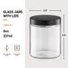 12 Pack, 8 OZ Clear Candle Jars For Making Candle, Thick Glass Jars with 12 Metal & 12 Plastic Lids - Empty Round Food Storage Containers, Canning Jar For Spice, Powder, Liquid, Sample - Food Grade view 2