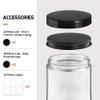 12 Pack, 8 OZ Clear Candle Jars For Making Candle, Thick Glass Jars with 12 Metal & 12 Plastic Lids - Empty Round Food Storage Containers, Canning Jar For Spice, Powder, Liquid, Sample - Food Grade view 3