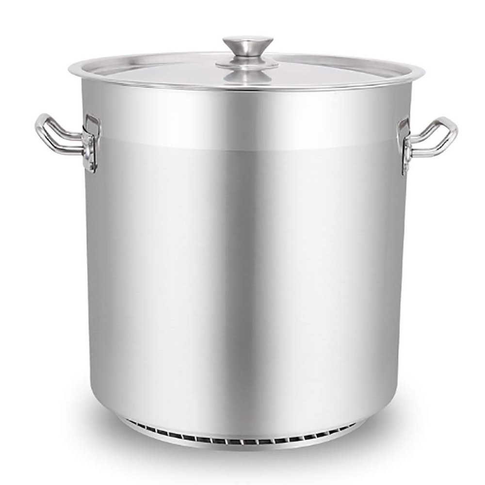 201 Stainless Steel Stock pot, Catering/Household Thickened Soup Pot with Lid, Cooking Pot,for Gas Stove (20-65L) (Size : 20L)