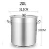 201 Stainless Steel Stock pot, Catering/Household Thickened Soup Pot with Lid, Cooking Pot,for Gas Stove (20-65L) (Size : 20L) view 2
