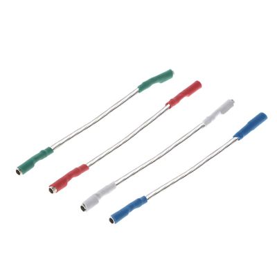 angwang 4PCS Universal Silver Leads Wires Header Wire Cable 40mm for 1.2-1.3mm Pins Turntable Phono Headshell Tonearm