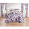 BrylaneHome Bedding Lightweight All Season Florence Quilted Oversized 100% Cotton Ultra Supreme Softness Bedspread - Twin, Plum Floral view 1