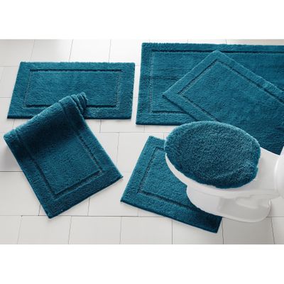 BrylaneHome BH Studio Luxe Bath Rugs - 30" W 50" L, Teal