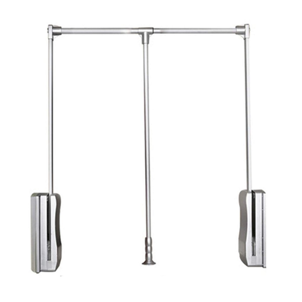 ZXFF Drop-Down Wardrobe Hanging Rail, Adjustable Hanger Soft Reset, Pantograph with Oil Lift, Adjustable 450-1150mm, Load 30KG (Size : 600-830mm)