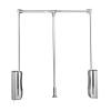 ZXFF Drop-Down Wardrobe Hanging Rail, Adjustable Hanger Soft Reset, Pantograph with Oil Lift, Adjustable 450-1150mm, Load 30KG (Size : 600-830mm) view 1