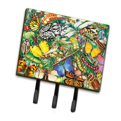 Caroline's Treasures Insects & Butterflies Bug World Leash or Key Holder Hooks, Multicolor