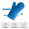 GORILLA GRIP BPA-Free Soft Silicone Oven Mitts, 550F Heat Resistant Waterproof Cooking Safety Gloves, Thick Cotton Lining, Flexible Gripping for BBQ Grilling, Kitchen Potholders Set, 12.5x8.3, Aqua view 4