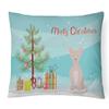 Caroline's Treasures CK4776PW1216 Minskin Cat Merry Christmas Canvas Fabric Decorative Pillow Machine Washable, Indoor Outdoor Decorative Pillow for Couch, Bed or Patio, 12HX16W view 1