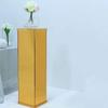 MO Distributing Set of 5 | Acrylic Pedestal Riser, Acrylic Display Box,Floral and Centerpiece Riser,Clear Acrylic Box,Showcase Box,Acrylic Column Cake Riser (Gold) view 2