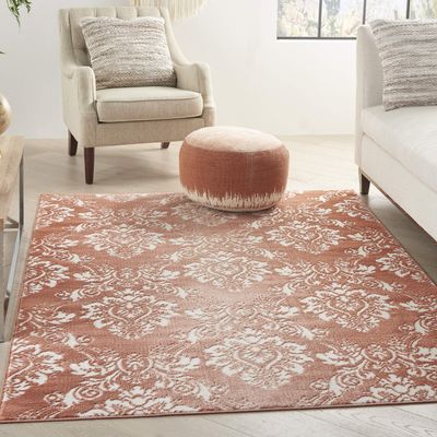Nourison Home Elation Brick Ivory 7'10" x 9'10" Area Rug - Easy Clean, Non Shedding, Bed Room, Living Room, Dining Room, Kitchen (8' x 10')