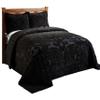 Better Trends Chenille Bedspreads Full/Double Size, Black 100% Cotton Chenille Medallion Design Tufted Bedding Coverlet Soft Lightweight, 81"x110" 1 Pieces Ashton Collection view 2