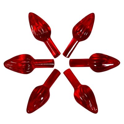 National Artcraft Medium Twist-Style Ceramic Tree Light Ornaments- (144/Pk) (Red)