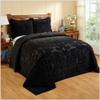 Better Trends Chenille Bedspreads Full/Double Size, Black 100% Cotton Chenille Medallion Design Tufted Bedding Coverlet Soft Lightweight, 96"x110" 1 Pieces Ashton Collection view 1