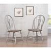 Sunset Trading Country Grove 18" Wood Keyhole Dining Chairs in Gray (Set of 2) view 2