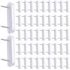 Jetec 60 Pieces Plastic Head Double Pins Bed Skirt Holding Pins White Furniture Chair Leg Brooch Glide Nails Holding Brooch for Slipcover and Bedskirt view 1