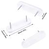 Jetec 60 Pieces Plastic Head Double Pins Bed Skirt Holding Pins White Furniture Chair Leg Brooch Glide Nails Holding Brooch for Slipcover and Bedskirt view 3