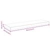vidaXL Black Floating Wall Shelves, Set of 2, Modern Design, Honeycomb MDF, and Metal Construction, 31.5"x 9.3"x 1.5" view 3