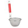 Hemoton 1pc Stainless Steel Noodle Sieve Red Handle Dumpling Strainer for Pasta Hotpot Lightweight Wire Mesh Kitchen Skimmer Transfer Quick Drainage view 1