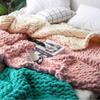 HXSM Handmade Chunky Knit Blanket Home Decor Soft Chenille Knitted Blanket Cozy Knitted Throw Blanket Oversized Blanket, Couch, Bed, Pet Mat, Baby Blanket, Gift, 200200cm view 3