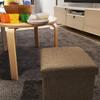Emumu, Ottoman with Storage, 11.8Inch Storage Ottoman Cube, Sundries Storage, Sitting Storage Stool,Folding Structure (Brown) view 2