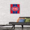 Trends International NBA Detroit Pistons - Logo 20 Wall Poster, 22.4L x 14.7W, Silver Framed Version view 2