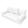 Prolinemax Style 3 - Mattress & Pillow Bolster Cushion for Outdoor Indoor Daybed Porch Swing Bed Knife Edge Twin Size AD106 | Covers ONLY | view 1