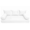 Prolinemax Style 3 - Mattress & Pillow Bolster Cushion for Outdoor Indoor Daybed Porch Swing Bed Knife Edge Twin Size AD106 | Covers ONLY | view 3