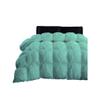 1 Pcs Pinch Pleated Comforter 500 GSM with Corner Tabs 100% Egyptian Cotton Premium Quality Baffle Pintuck Comforter Set All Season Goose Down Aqua Blue-Oversized Queen Comforter view 1