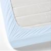 1000-Thread-Count 100% Pure Cotton Bed Sheets -4 Pc Twin Size Light Blue Sheet Set, Single Ply Long Staple Combed Cotton Yarns, Best Luxury Sateen Weave, Fits Mattress Upto 17'' Deep Pocket view 3