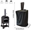 FLR 65 Inch Outdoor Pizza Oven Cover,BBQ Grill Cover, Outdoor Indoor Pizza Oven Rain Cover, Heavy Duty Dust-Proof Weather Resistant Polyester Fabric Protective Cover-Black (65x25.5x18in) view 2