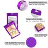 Bezall 100Pcs Resealable Mylar Bags, 4.1x5.9 Inches Smell Proof Zip Lock Bags with Clear Window, Foil Small Business Packaging Pouch for Food Storage, Candy, Sample (Purple, 4.1x5.9) view 3