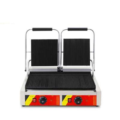 Panini Grill Sandwich Press Machine Beef Steak Grill Commercial Equipment (220V)
