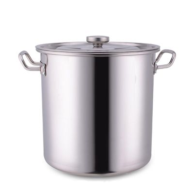 304 Stainless Steel Soup Pot, Commercial/Household Thickened Soup Pot, Cooking Pot with Lid, for Gas Stove/induction Cooker (20-90L) (Size : 20L)