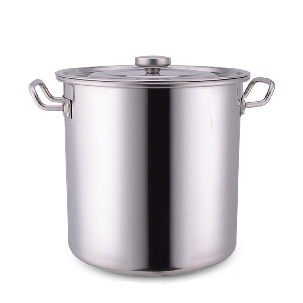 304 Stainless Steel Soup Pot, Commercial/Household Thickened Soup Pot, Cooking Pot with Lid, for Gas Stove/induction Cooker (20-90L) (Size : 20L)