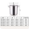 304 Stainless Steel Soup Pot, Commercial/Household Thickened Soup Pot, Cooking Pot with Lid, for Gas Stove/induction Cooker (20-90L) (Size : 20L) view 2