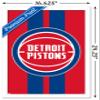 Trends International NBA Detroit Pistons - Logo 20 Wall Poster, 22.4L x 14.7W, White Framed Version view 3