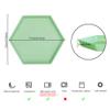 5 Pack Premium Dessert plate, 6.7 x 5.9" Reusable Appetizer Plates, Unbreakable Small Dessert Saucer, Colorful Snack Tableware Set for Fruit, Candy, Side Dishes (Hexagon) (15cm 5Green) view 2