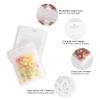 Bezall 100Pcs White Mylar Bags, Resealable Smell Proof Bags with Clear Window Foil Food Storage Pouch for Candy Jewelry Lip Gloss Packaging (6.3x9.4 Inch) view 3