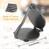 Aluminum Tortilla Press 6.5 inch, Cast Iron Roti and Tortillas Presser Maker Dough Pressing Machine with Foldable Handle for Home Kitchen Gray view 2
